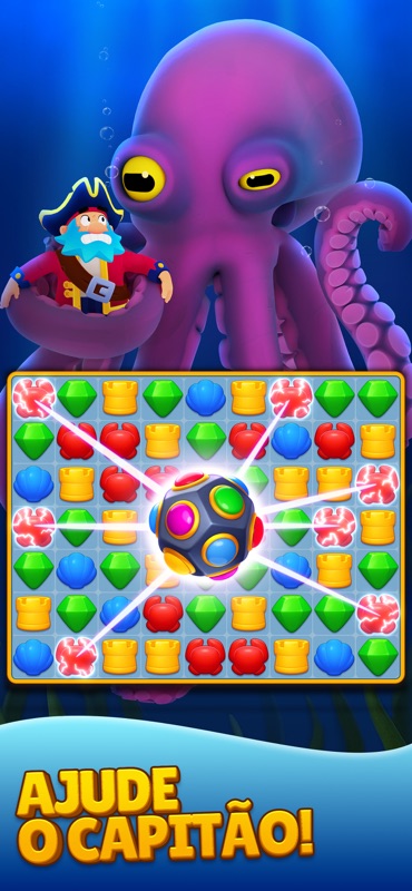 Pirate Match: Aventura Puzzle screenshot 1