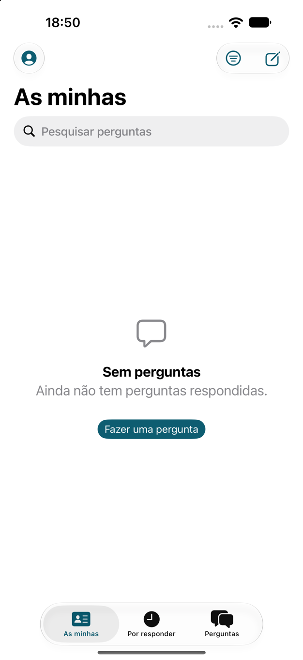 Ecrã iPhone da aplicação Faq Espírita