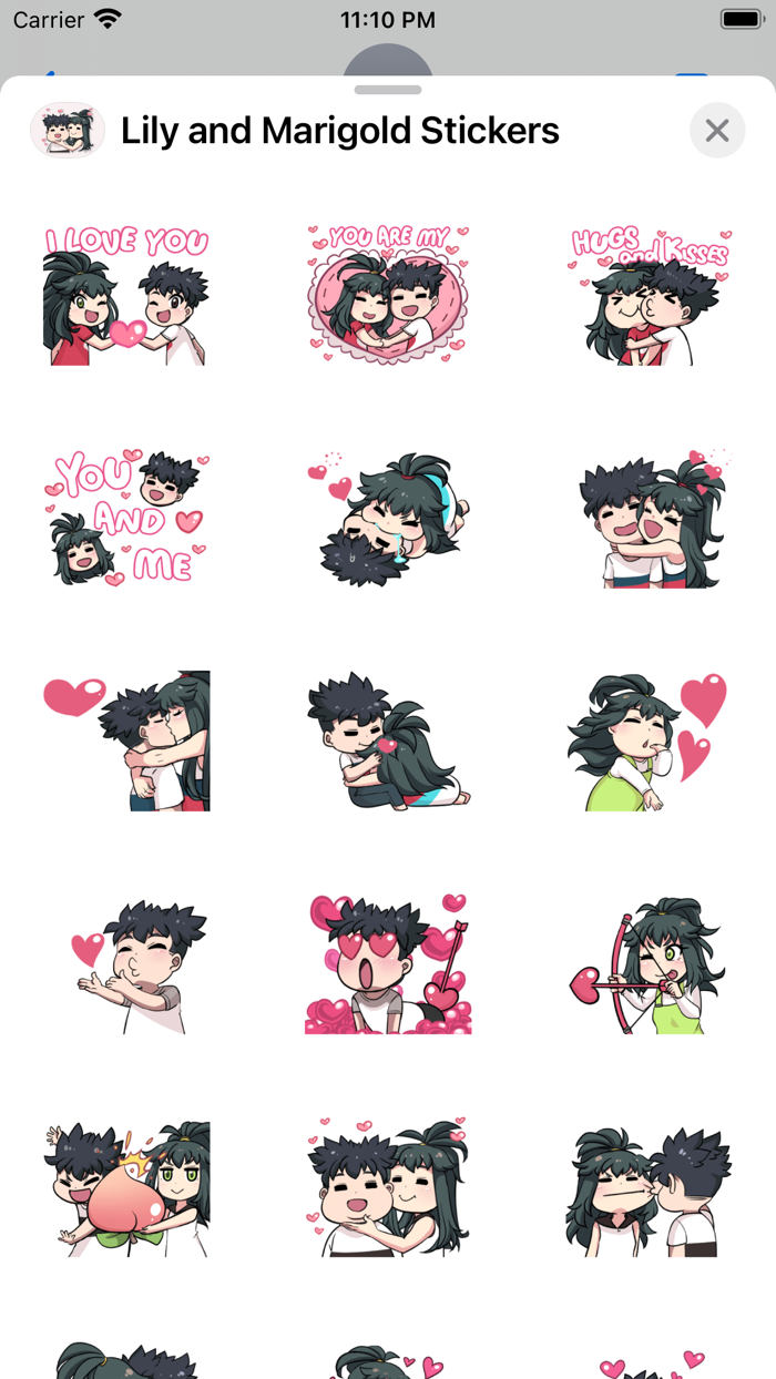 Lily and Marigold Stickers App