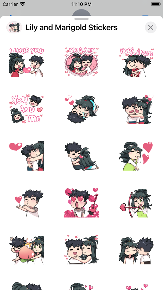 #3. Lily and Marigold Stickers App (iOS) Podle: Insta‎nt D‎ig‎ital