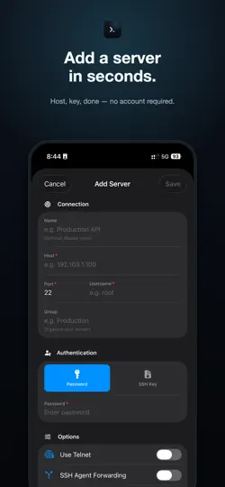 Скриншот GateShell на iPhone 3