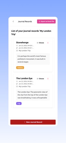 Your Journal Notebook screenshot
