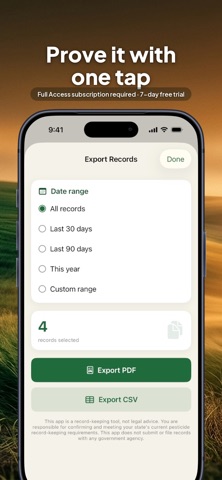 Spray Log - Pesticide Records iPhone screenshot