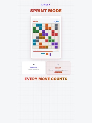 Linera - Block & Line Puzzle iPad screenshot