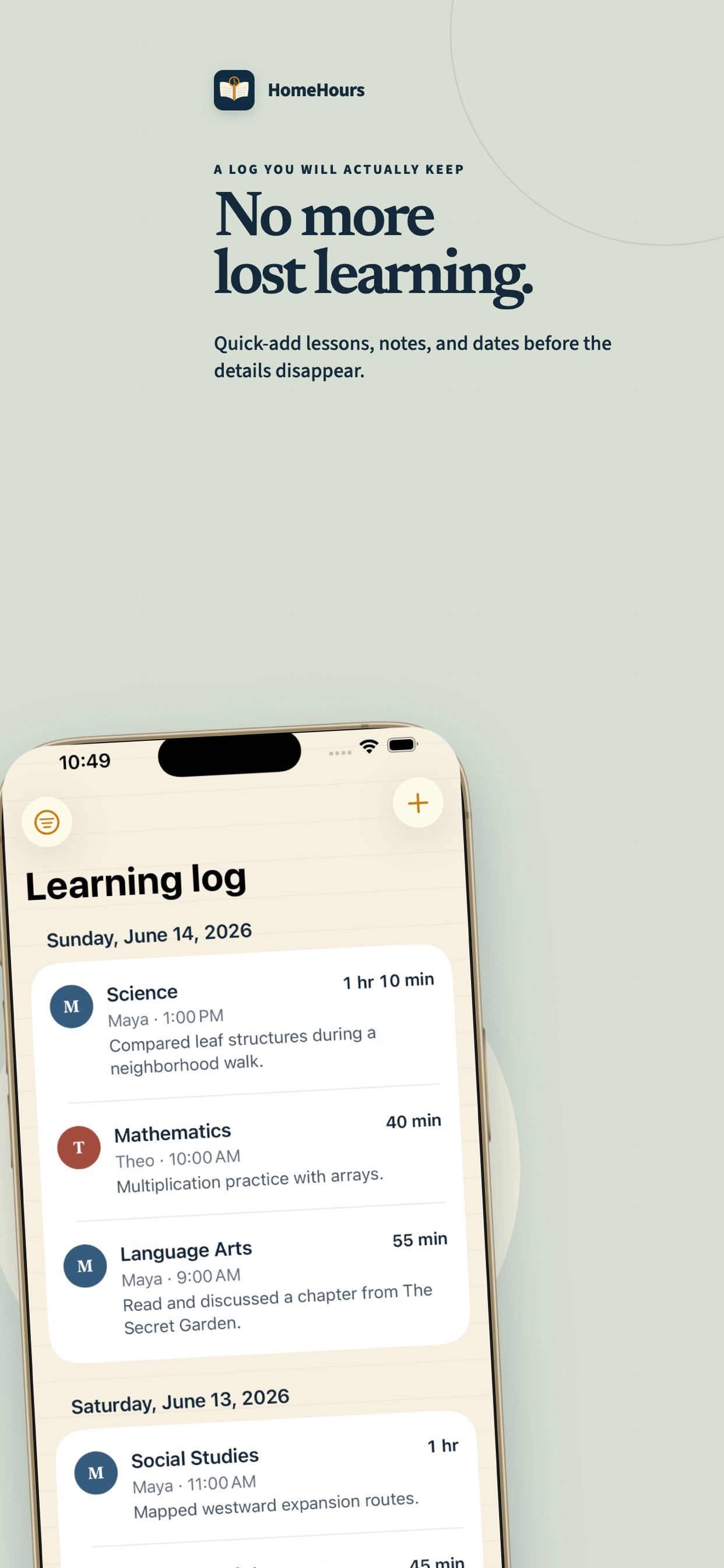 HomeHours: Homeschool Log screenshot 3