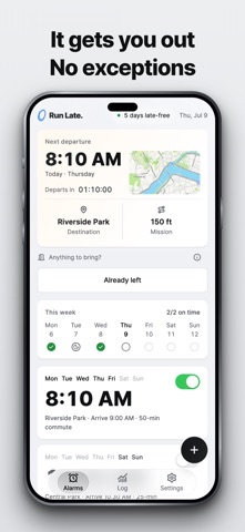 Run Late: GPS Alarm Clock Screenshot 3 of 6