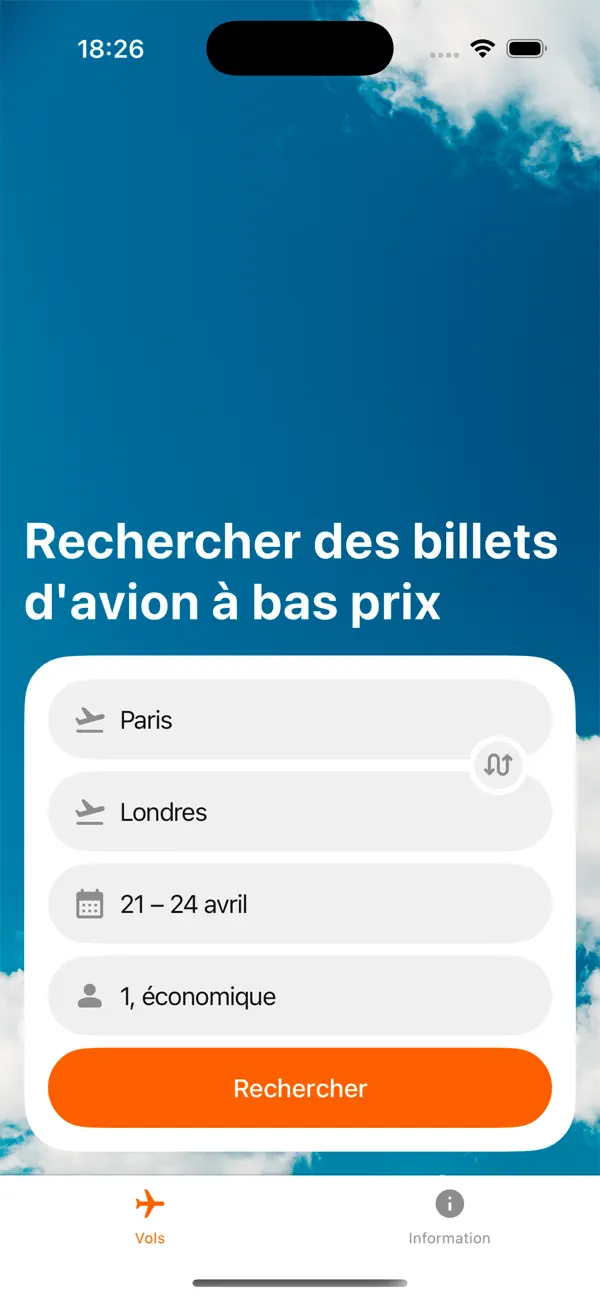Screenshot #1 pour Offre Vols Pas Chers - Avia