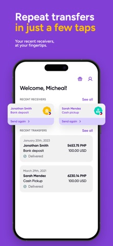 WorldRemit: Money Transfer App iPhone screenshot