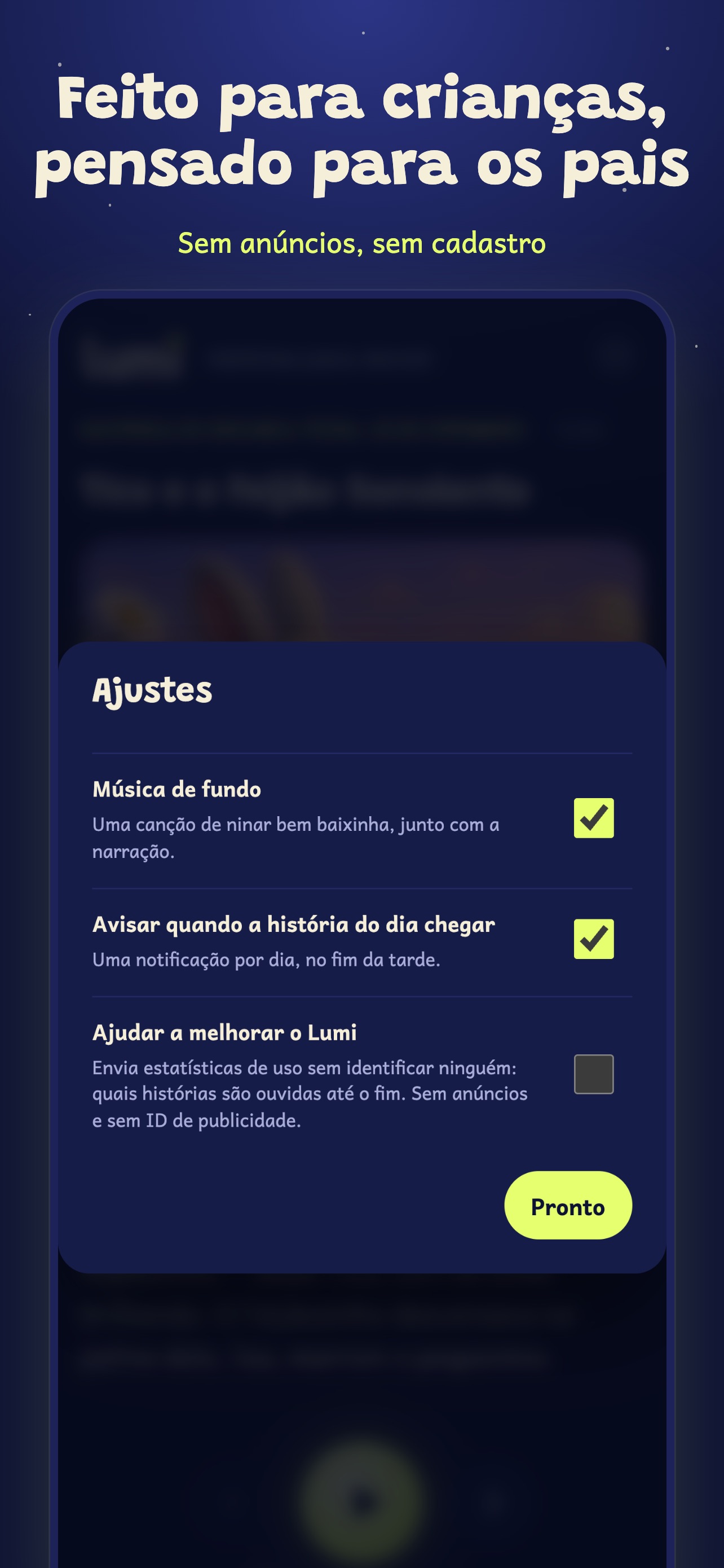 Screenshot 4 of Lumi: histórias para dormir