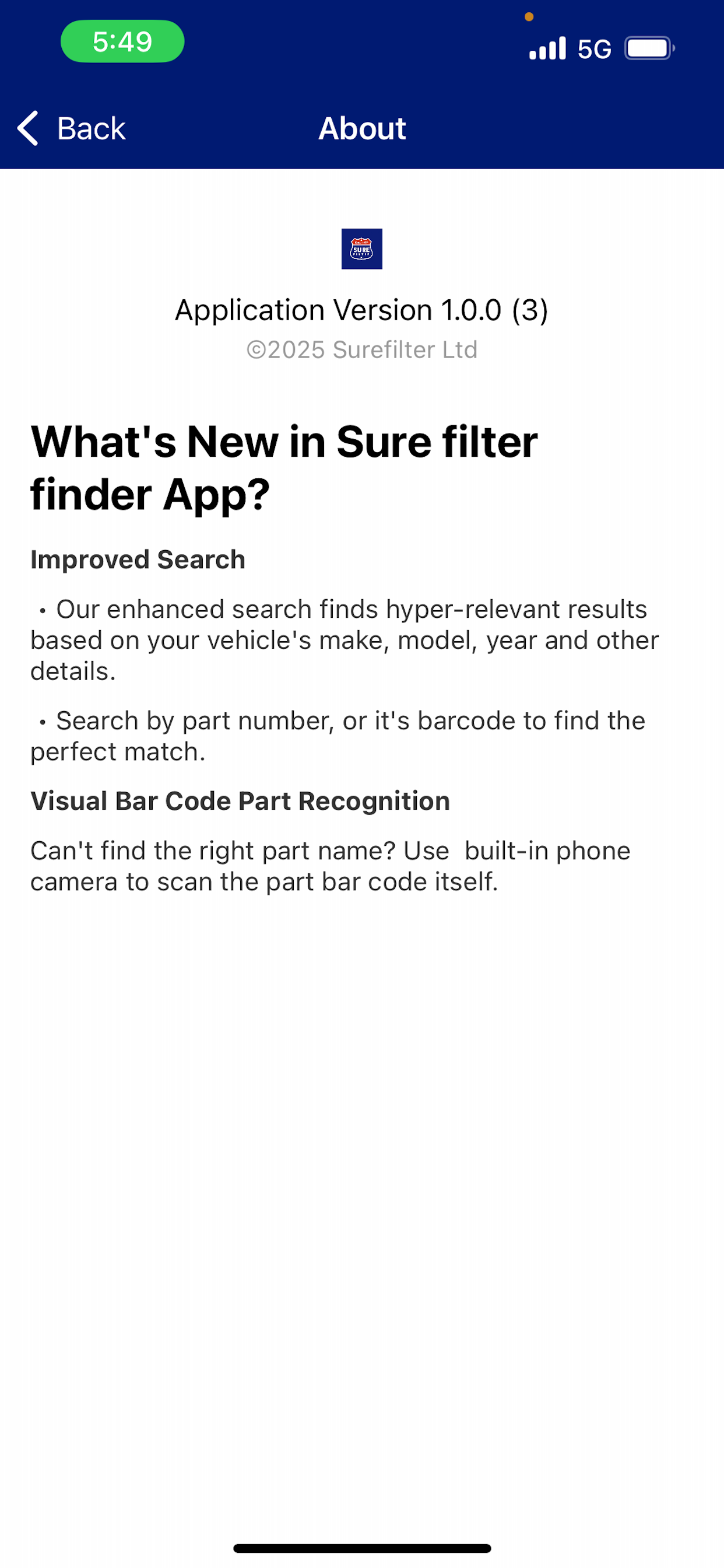 Sure Filter Finder