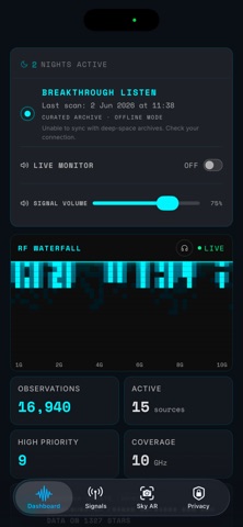 SETI App: Signal Explorer Screenshot 2 of 4