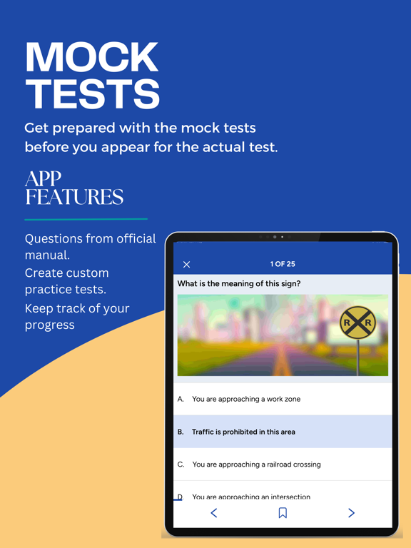 NC DMV Driver's License Test iPad screenshot 2 - Education app