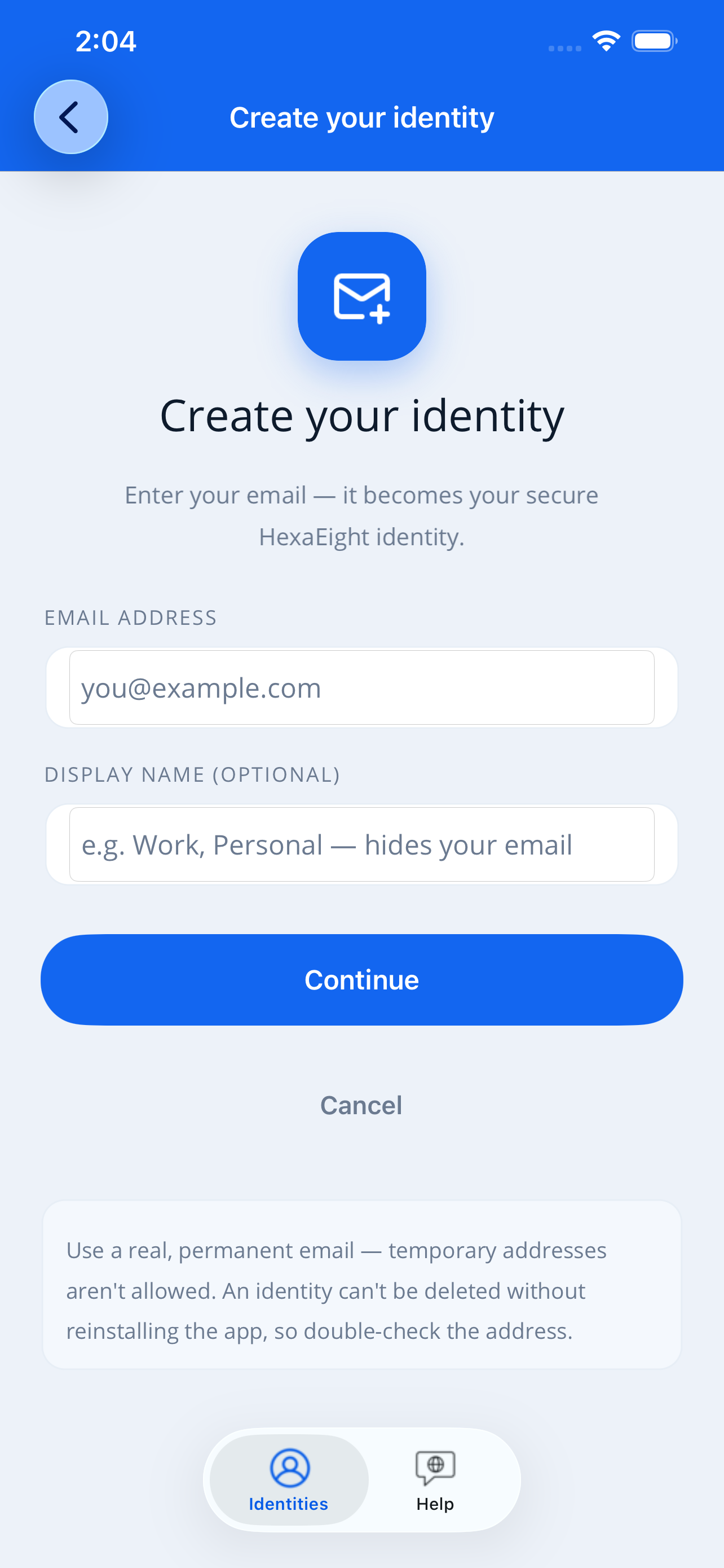 HexaEight Authenticator screenshot 2