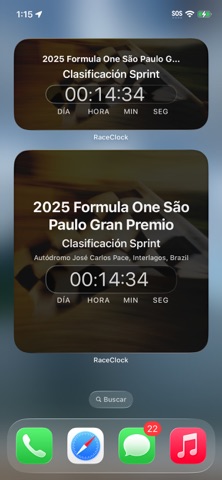 RaceClock app screenshot 2