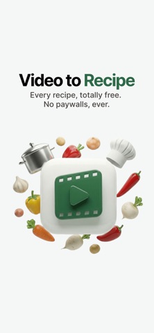 Recipio - Video to Recipe AI iPhone screenshot