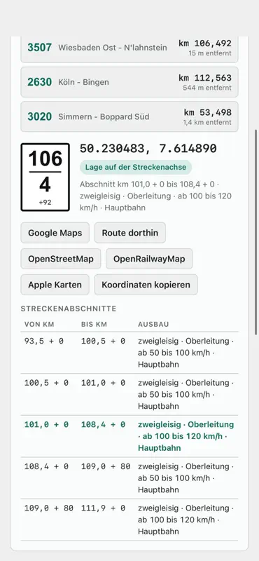 Strecken-km Finder screenshot 2 of 3