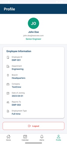Crew Portal - ESS screenshot