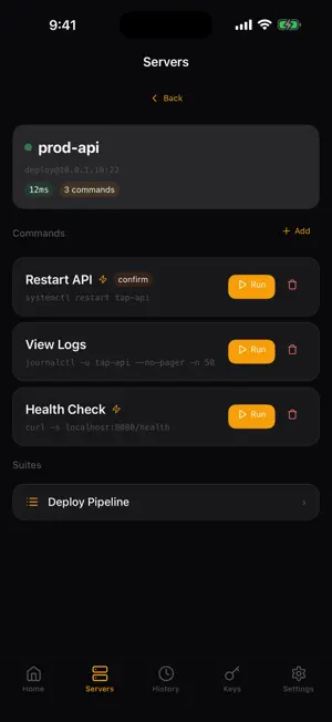 Tap Command Runner screenshot 3