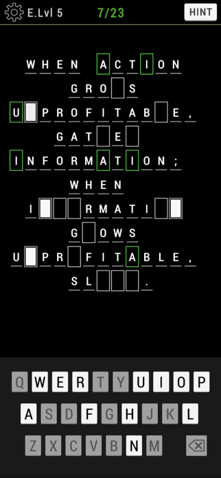 Cryptogram Cryptoquote Puzzle Screenshot 4 of 5