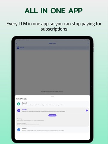 Every AI Chat iPad screenshot