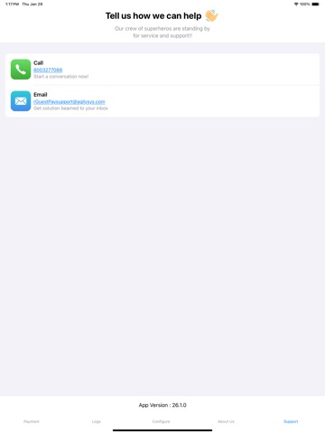 Agilysys Pay Adyen iPad screenshot