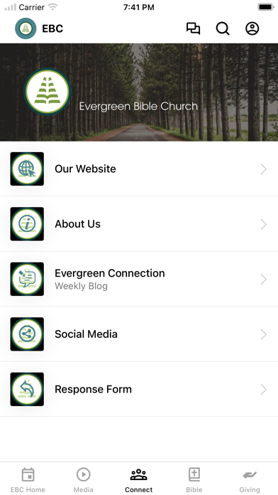 Evergreen Bible Church Screenshot