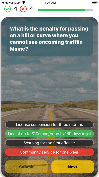 Maine DMV Practice Test 2025 Screenshot