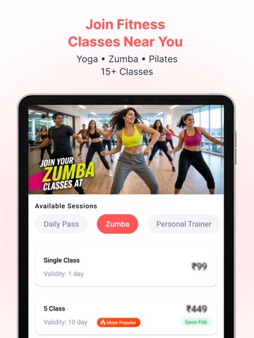 Fymble: AI Health Coach & Gyms iPad screenshot