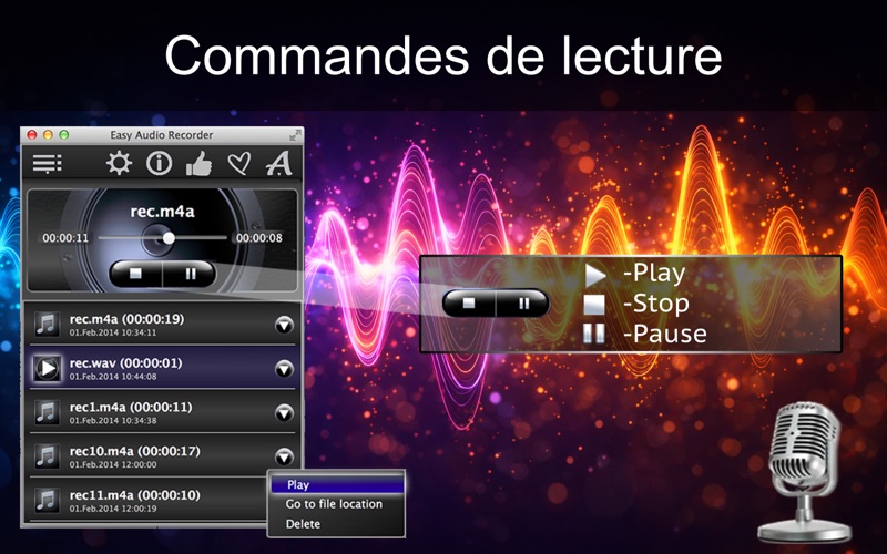 Screenshot #3 pour Enregistreur audio simple LITE