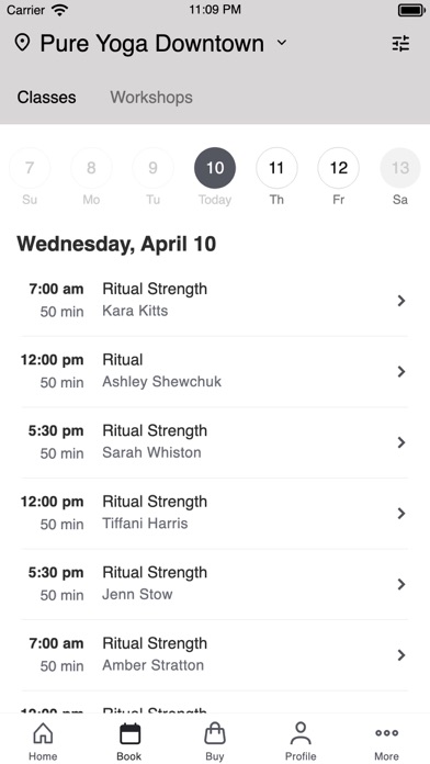 Pure Yoga Ottawa Screenshot