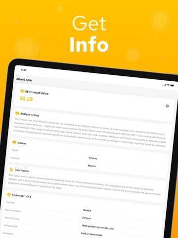 Coin Identifier - Coinum iPad screenshot