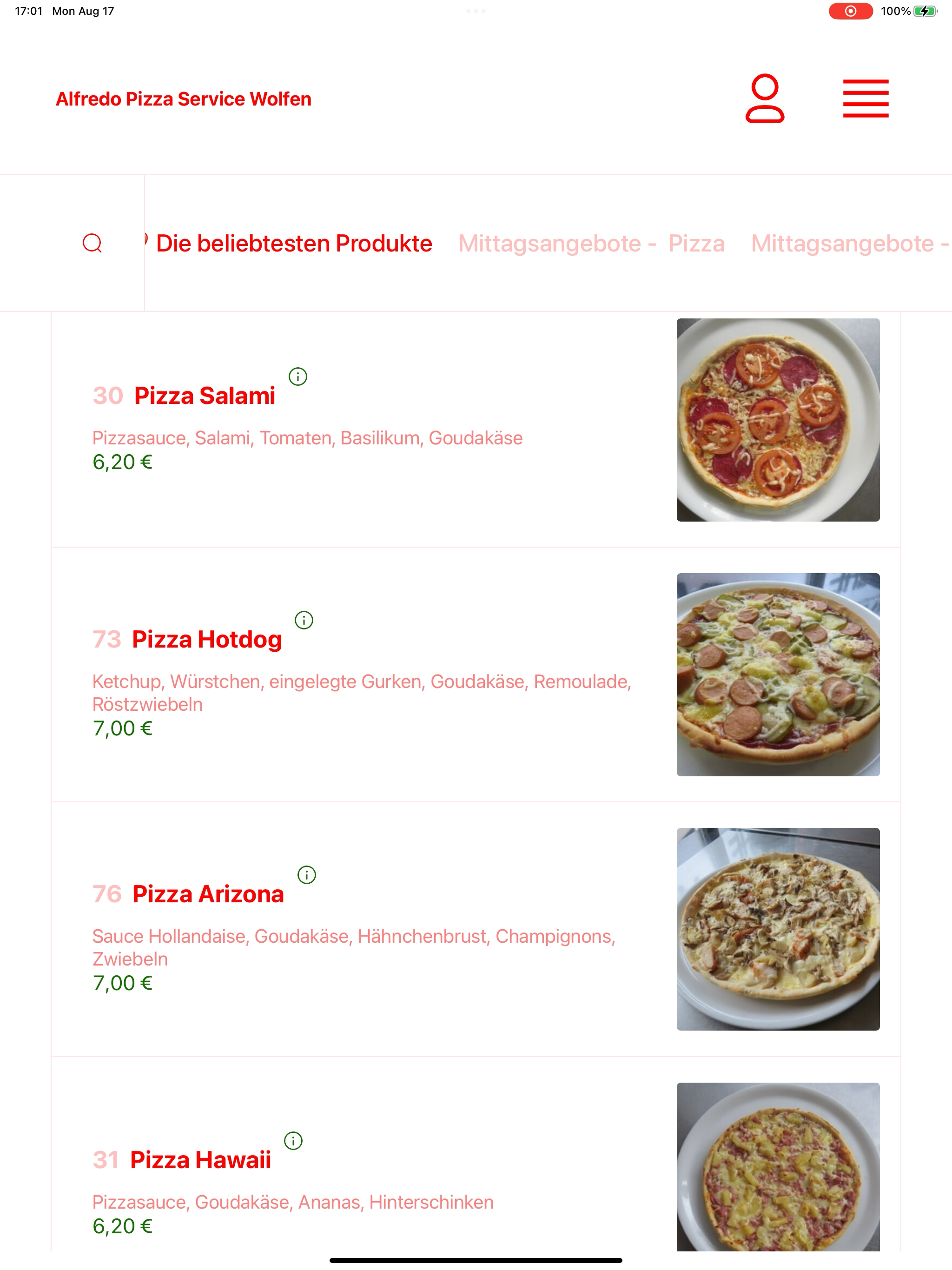 Alfredo Pizza Service Wolfen screenshot 14