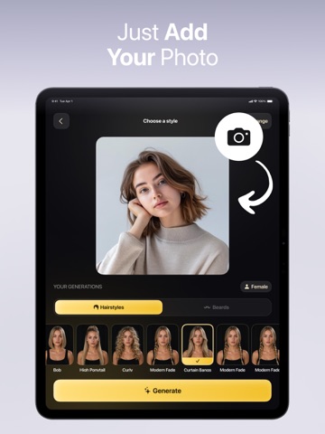 Hairstyle Try On: Haircut AI iPad screenshot