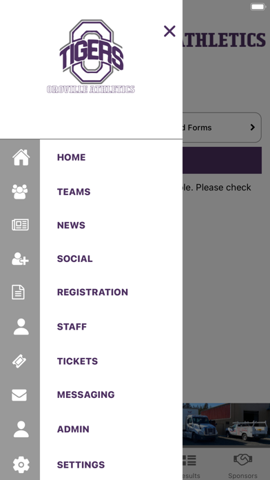 Oroville Tigers Athletics Screenshot