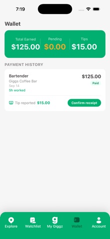 Giggz: Restaurant Shifts Screenshot 3 of 3