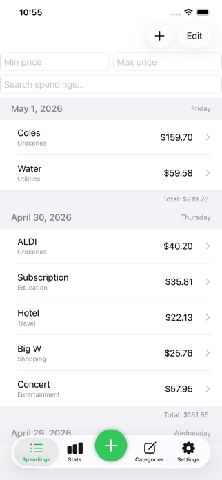 Simple Spendings Screenshot 1 of 4
