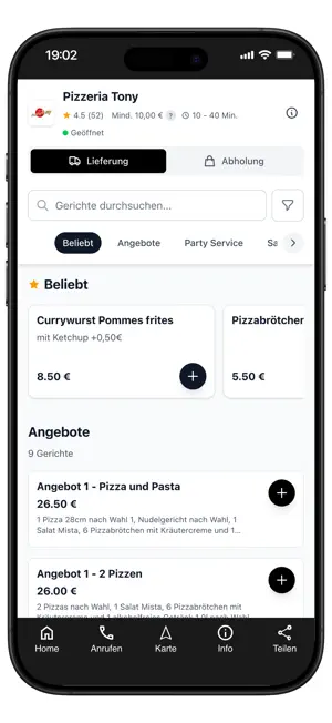 Pizzeria Tony App screenshot 1