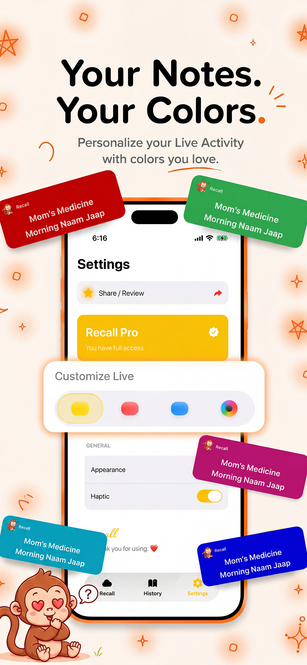 Recall: Lock Screen Notes