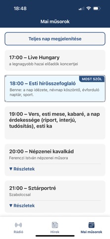 Hobby rádió screenshot