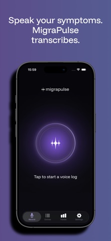 MigraPulse - Migraine Tracker iPhone screenshot