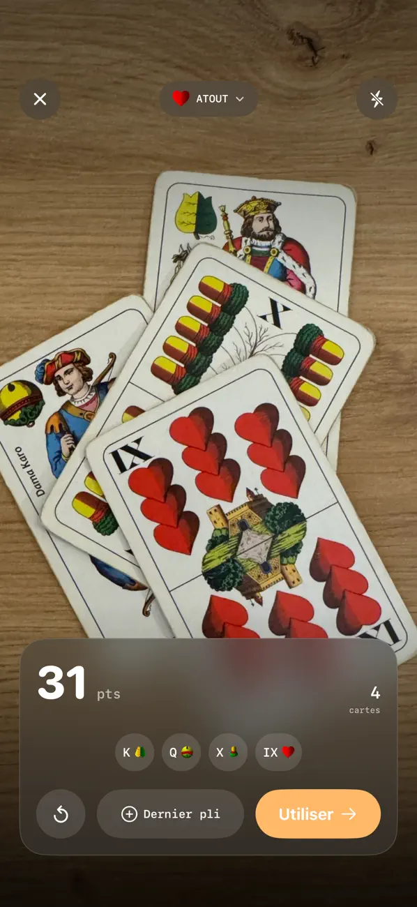 Screenshot #2 pour Bela Scores : belote