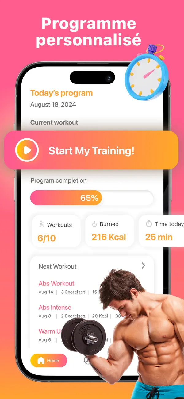 Screenshot #1 pour Entraînement des abdominaux