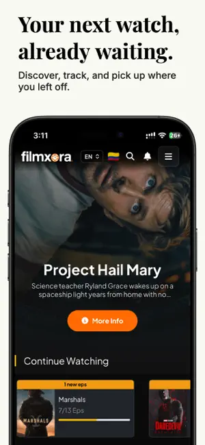 Filmxora: TV & Movie Tracker screenshot 1