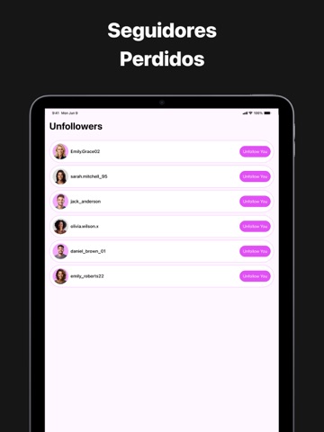 Reportes de Seguidores iPad screenshot 5