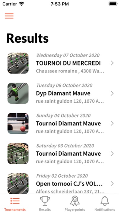 Screenshot #2 pour Tablesoccer.be