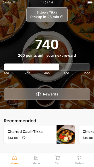 Bittoo's Tikka iPhone screenshot 1 - Food & Drink app