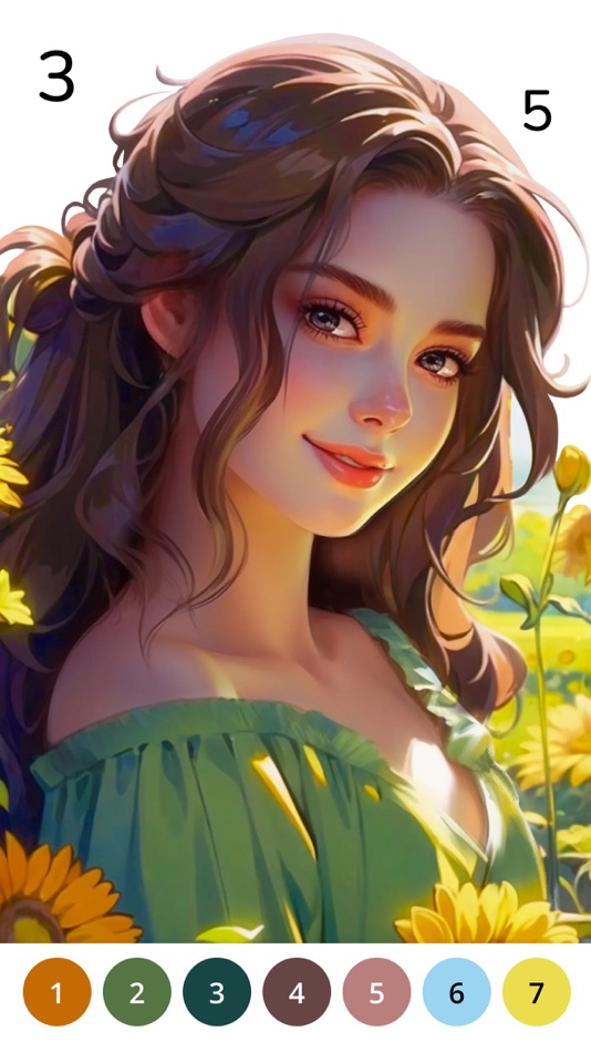 #1. Paint by Number Coloring Game (iOS) 来自: Oakever Games