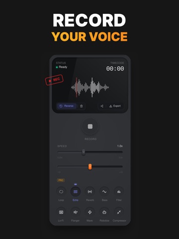Reverse Audio: Voice Effects iPad screenshot