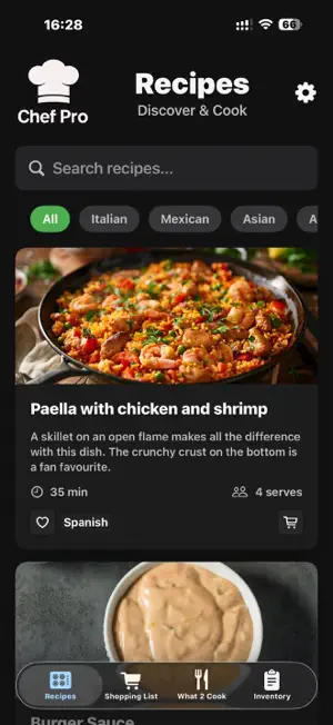 Chef Pro 4 Home screenshot 1