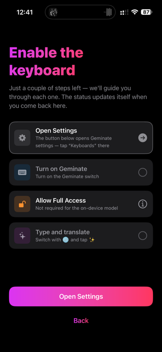 Geminate — Translate Keyboard Screenshot 4 of 5
